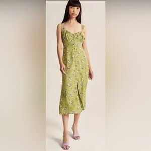 Abercrombie Floral Green Maxi Dress